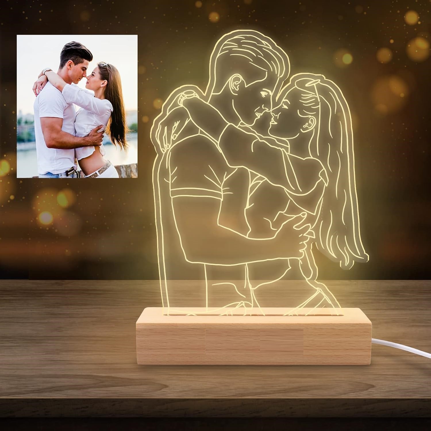 Lampara LED 3D Diseño Personalizado – Un Detalle con Luz Propia