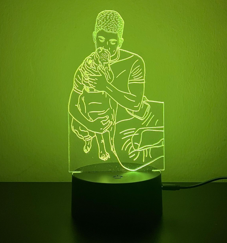 Lampara LED 3D Diseño Personalizado – Un Detalle con Luz Propia