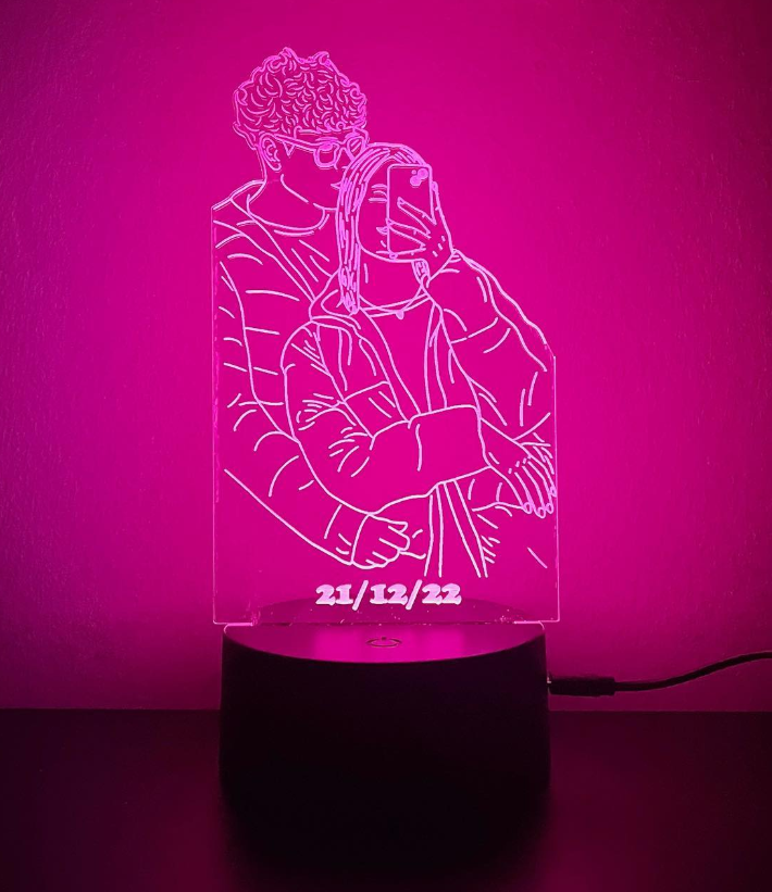 Lampara LED 3D Diseño Personalizado – Un Detalle con Luz Propia